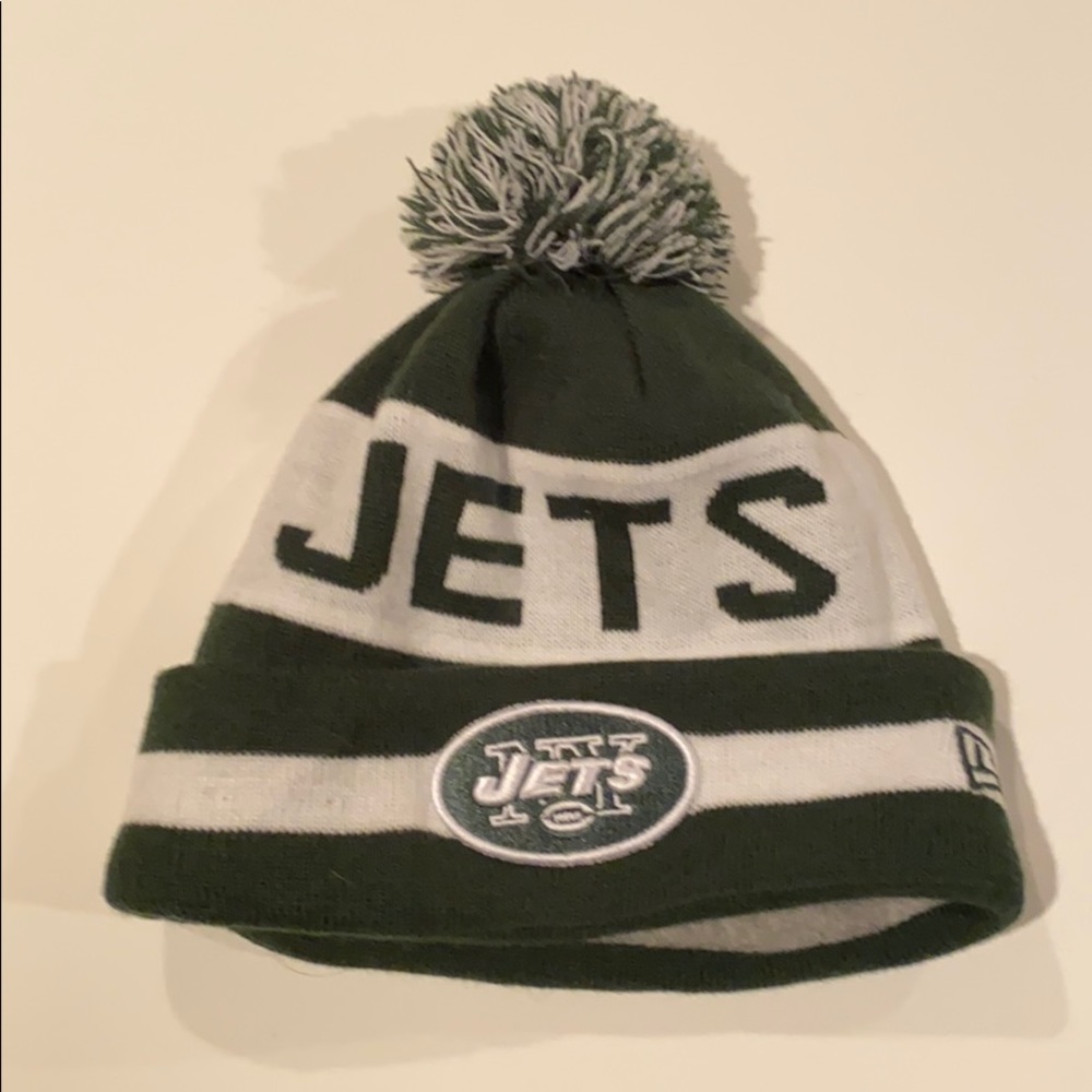 New York Jets pom pom beanie